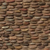 Red Stacked Pebble Mosaic Tile