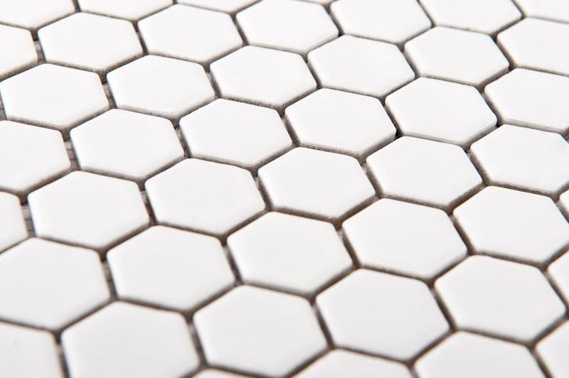 Alameda Snow White 1 Inch Hexagon Tile, 1 Inch Hexagon Tile